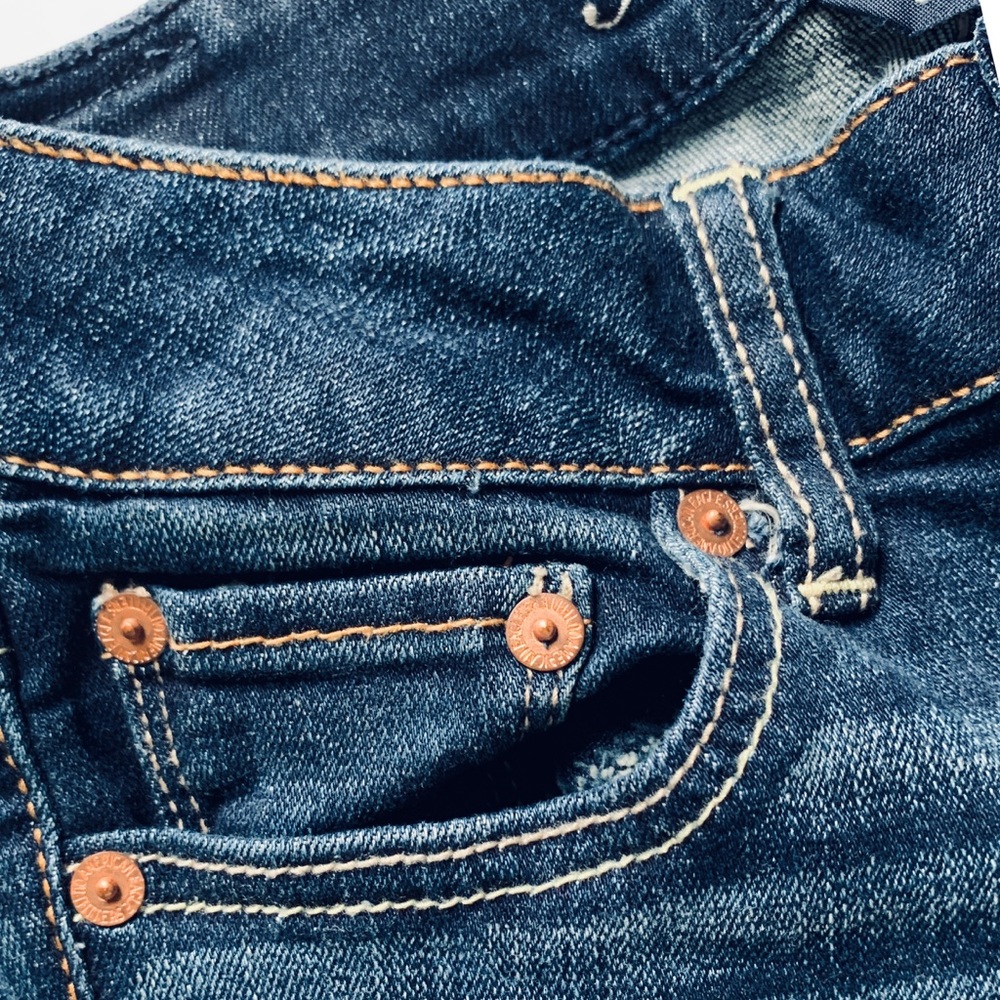 American Eagle jeans straight w stretch. EUC. Sz 0 - Picture 3 of 6